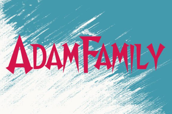 Adam Family: The Spooky Display Font for Crafters