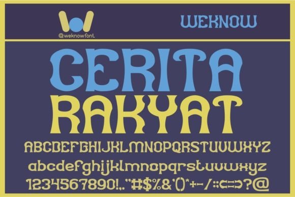 Cerita Rakyat Display Font for Modern Brand Design