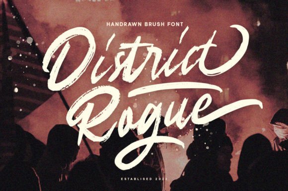 District Rogue: A Dry Brush Display Font for Editorial Design