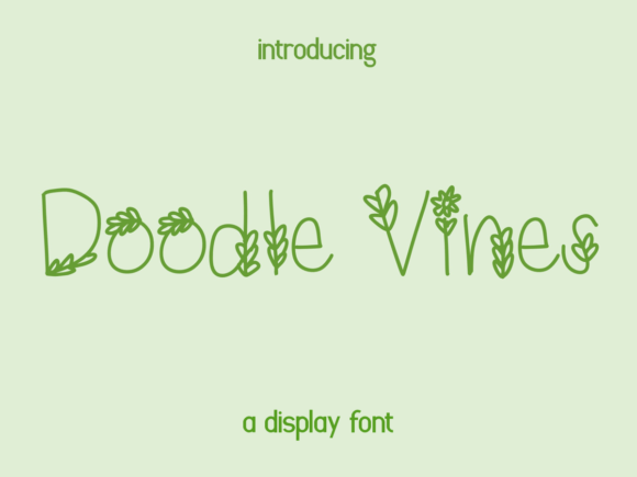 Doodle Vines: An Organic Display Font for Playful Branding