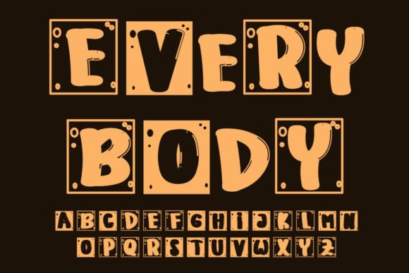 Every Body: A Playful Display Font for Digital Creators