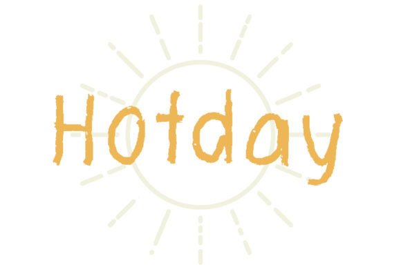 Hot Day Font: A Handmade Display Typeface for Campaigns