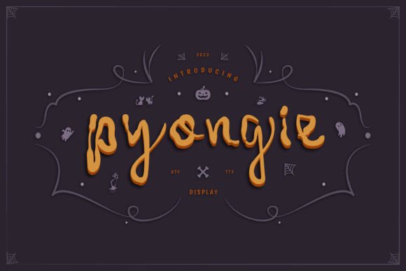 Pyongie: A Display Font with Whimsical Spooky Charm